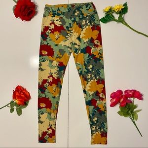 3 for $30 LulaRoe Floral Splatter Design Leggings